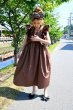 画像1: フリルワンピース☆ブラウン再入荷☆ (1)